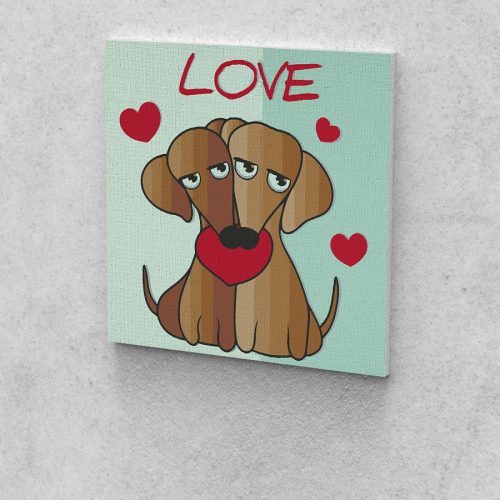 Kutya szerelem festés számok alapján kreatív készlet 40x40
